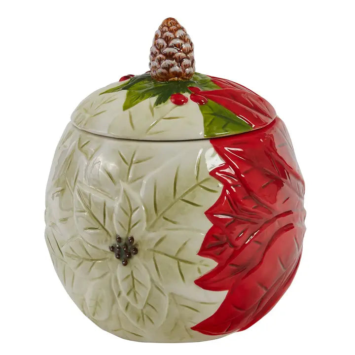 Poinsettia Cookie Jar