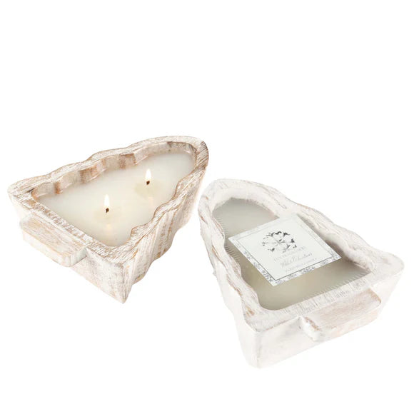 White Christmas Tree Candle