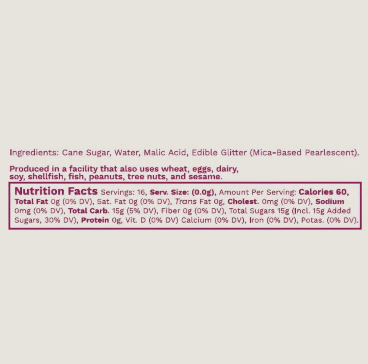 Glitter Drink Mixes
