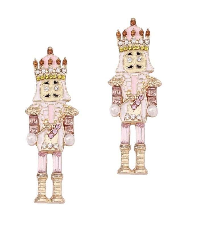 Pink Nutcracker Earrings