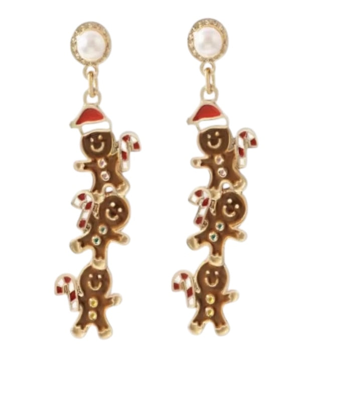 Gingerbread Dangle Earrings