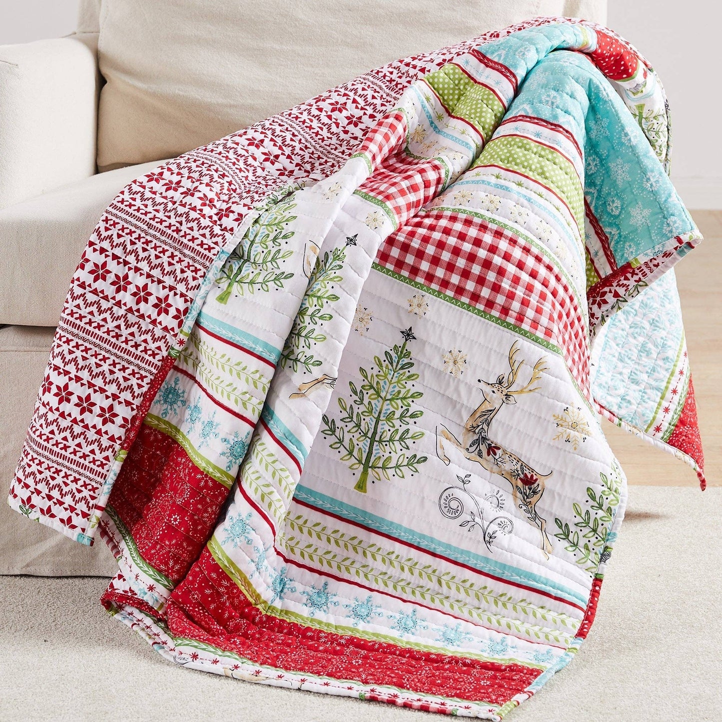 Comet and Cupid Quilted Throw