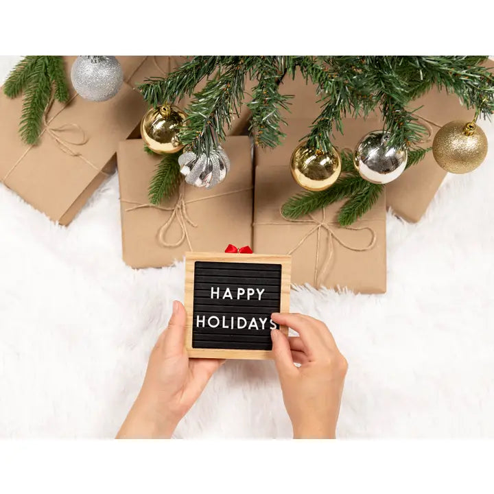 Wooden Letterboard Ornament Set