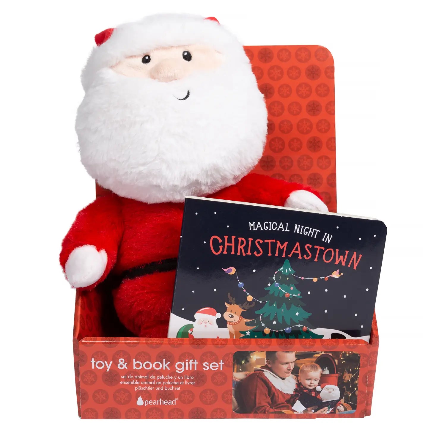 Santa Toy & Christmas Board Book Holiday Gift Set