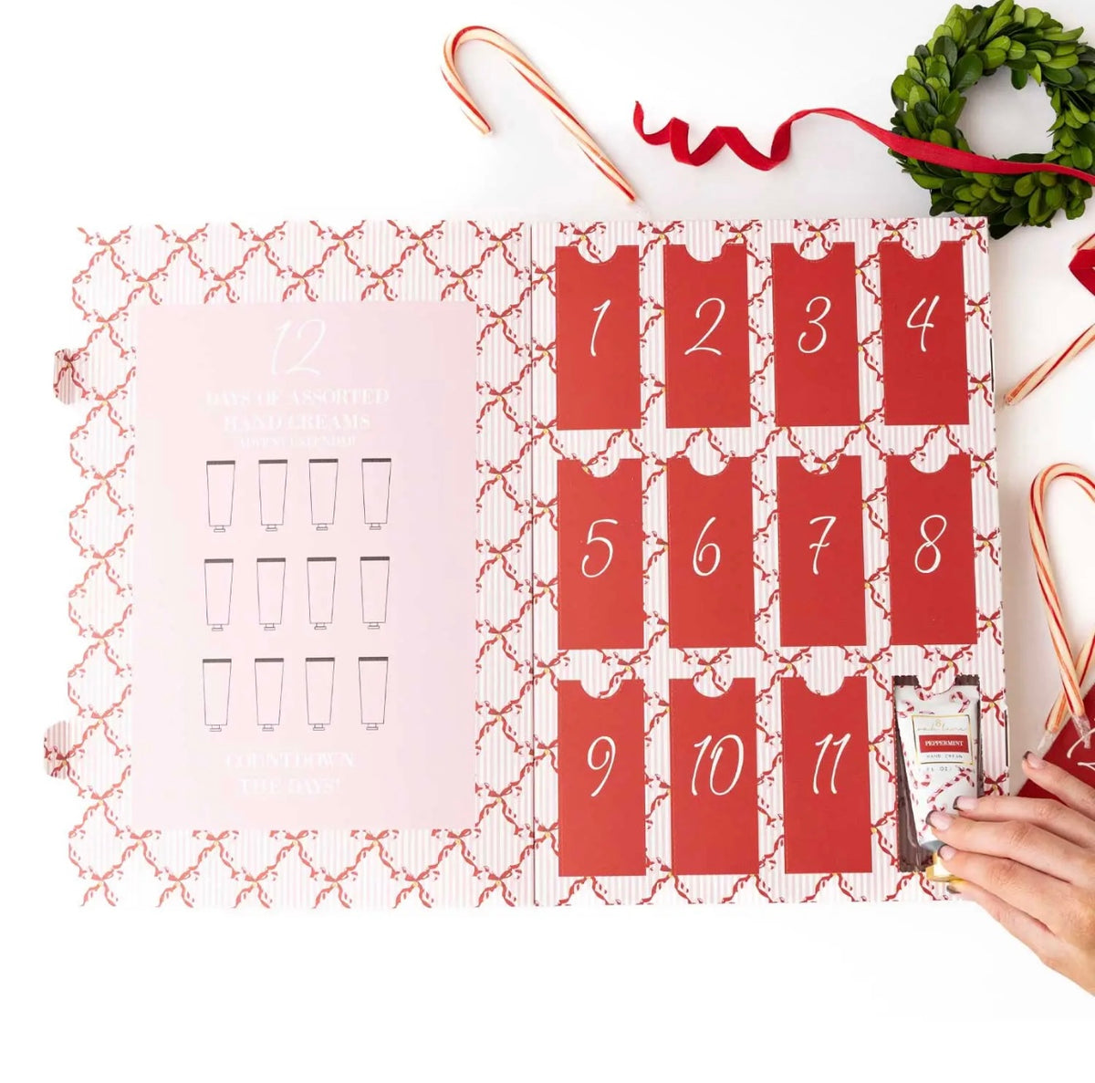 Peppermint 12 Day Hand Cream Advent Calendar