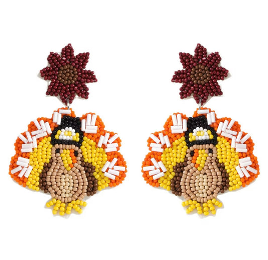 Thanksgiving Turkey Earrings