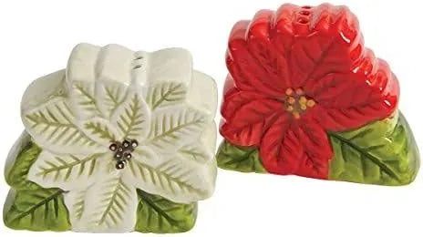 Poinsettia Salt and Pepper Shakers