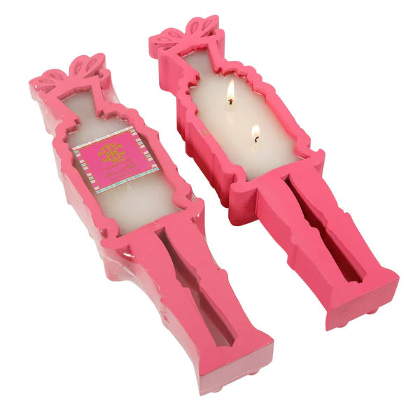 Pink Nutcracker Candle