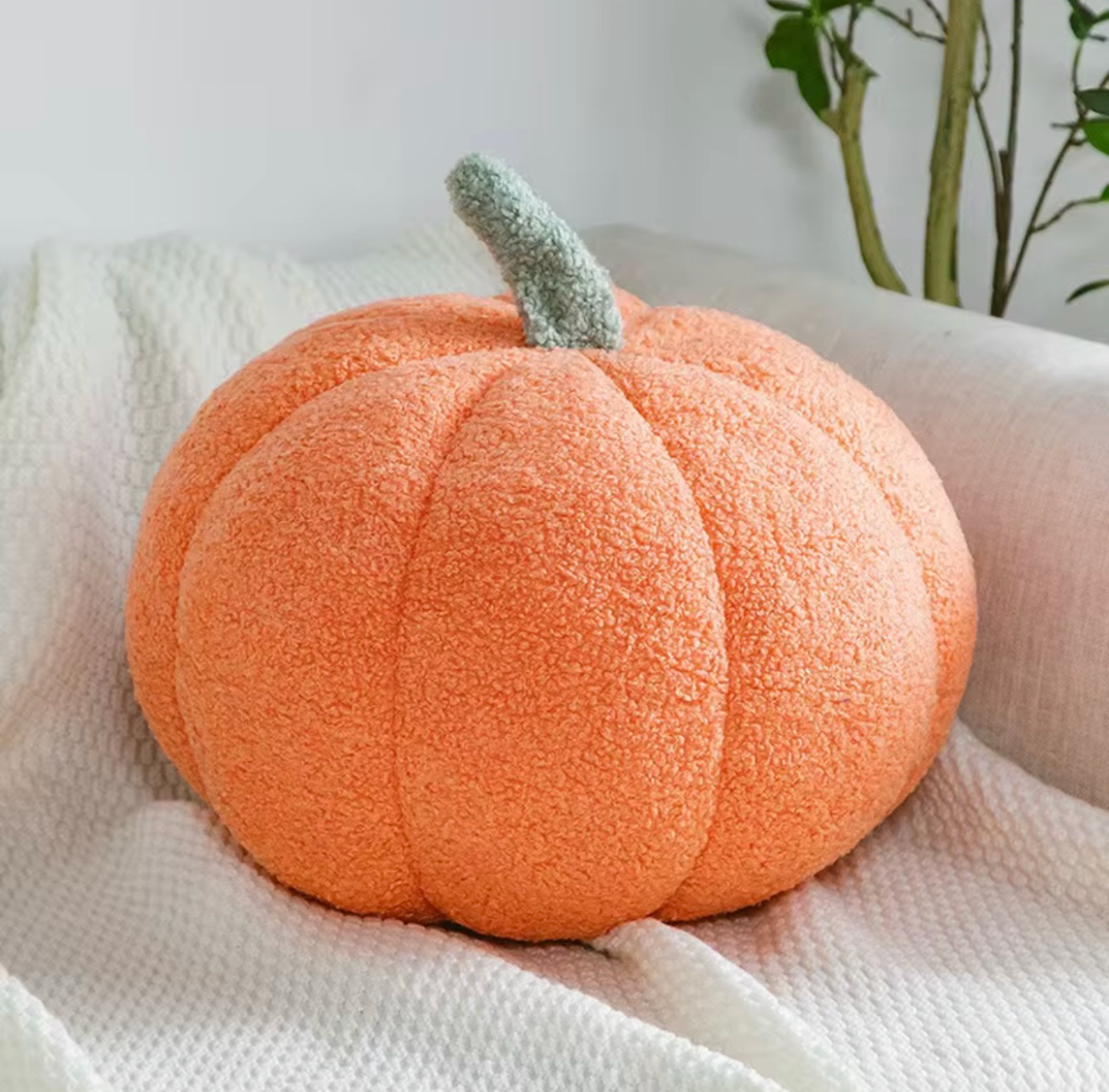 Cozy Sherpa Pumpkin Pillows