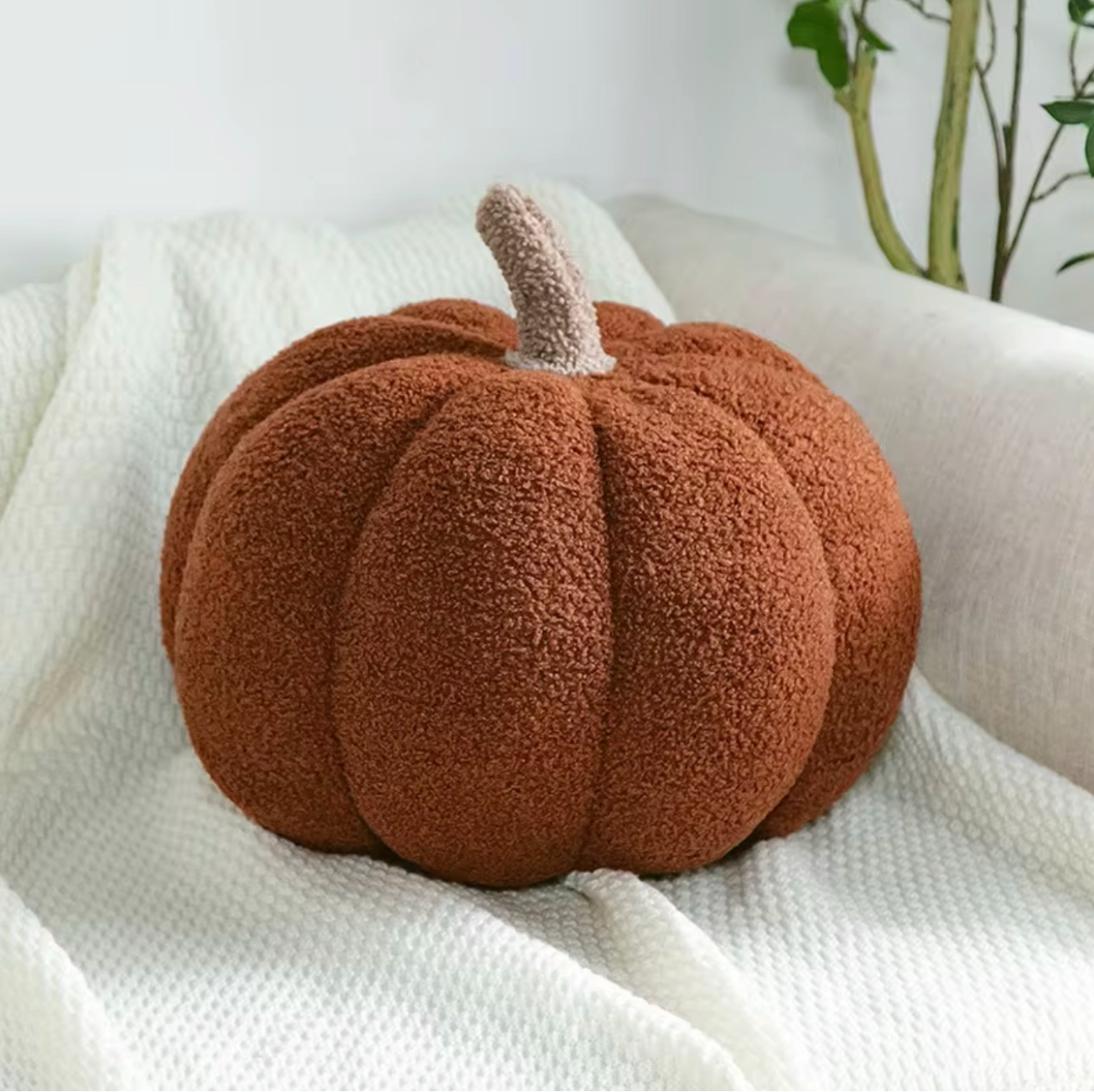 Cozy Sherpa Pumpkin Pillows