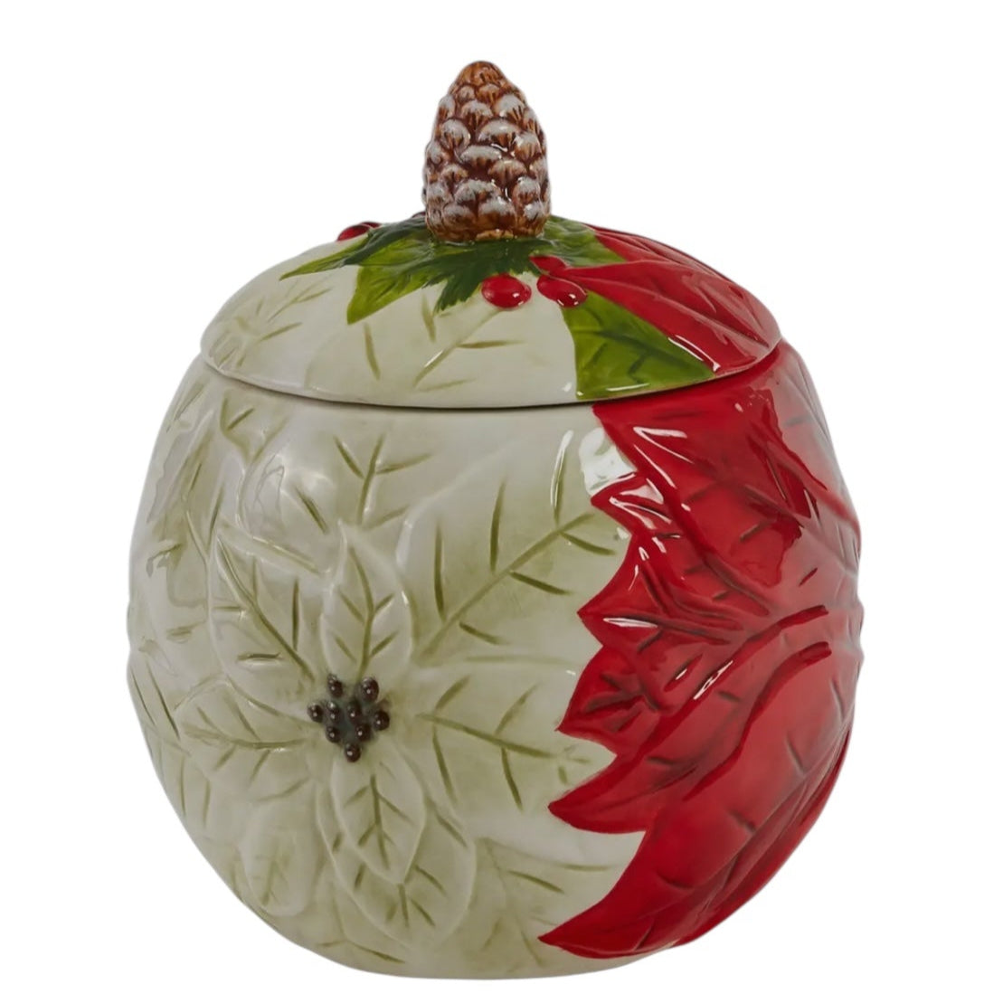 Poinsettia Cookie Jar