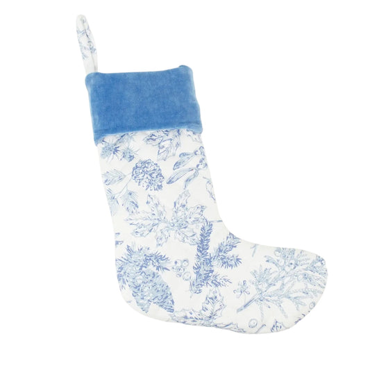 Blue Toile Stocking
