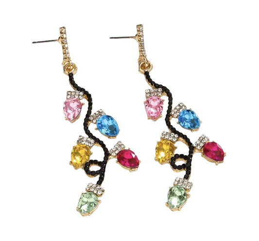 Festive Holiday Lights Dangle Earrings