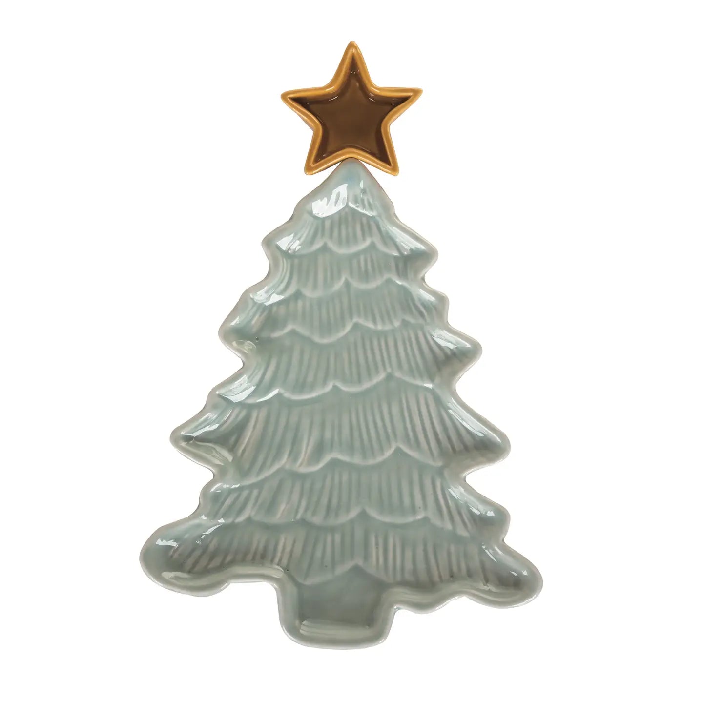 Iridescent Holiday Tree Chip and Dip Bowl