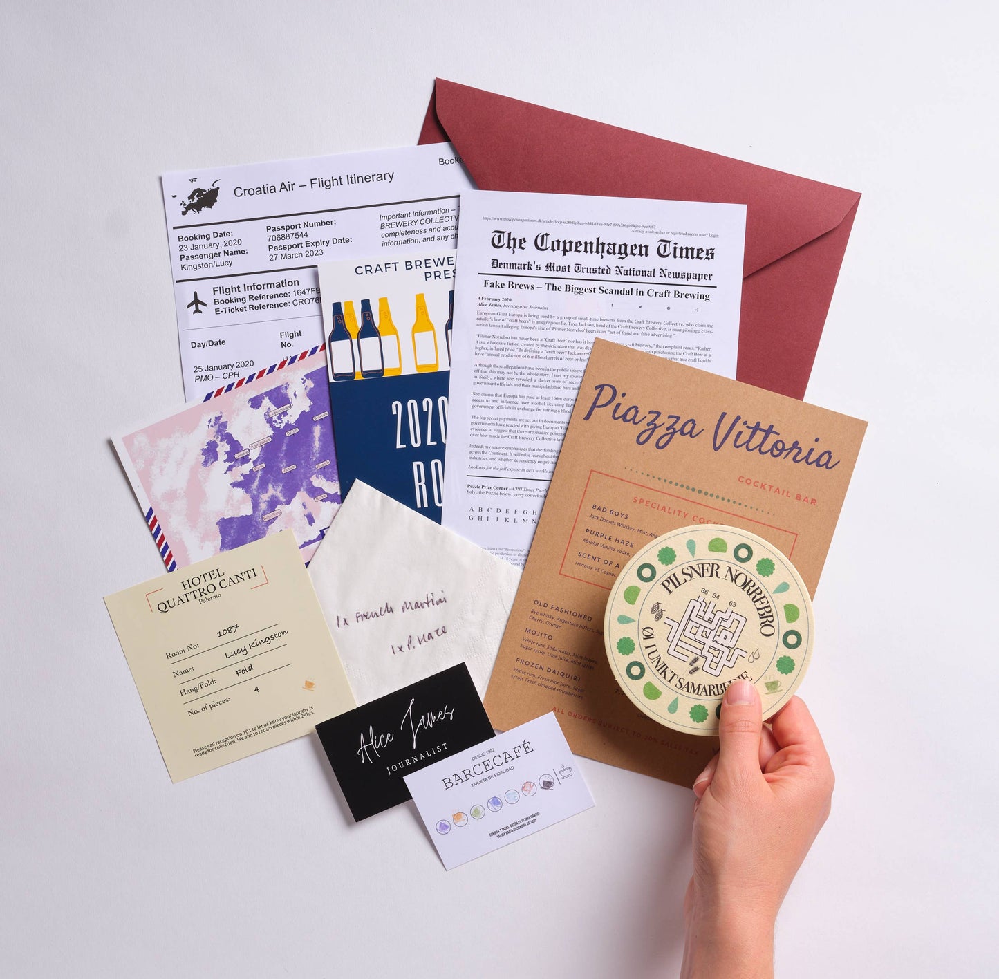 Escape Room in an Envelope: The Missed Flight Board Game