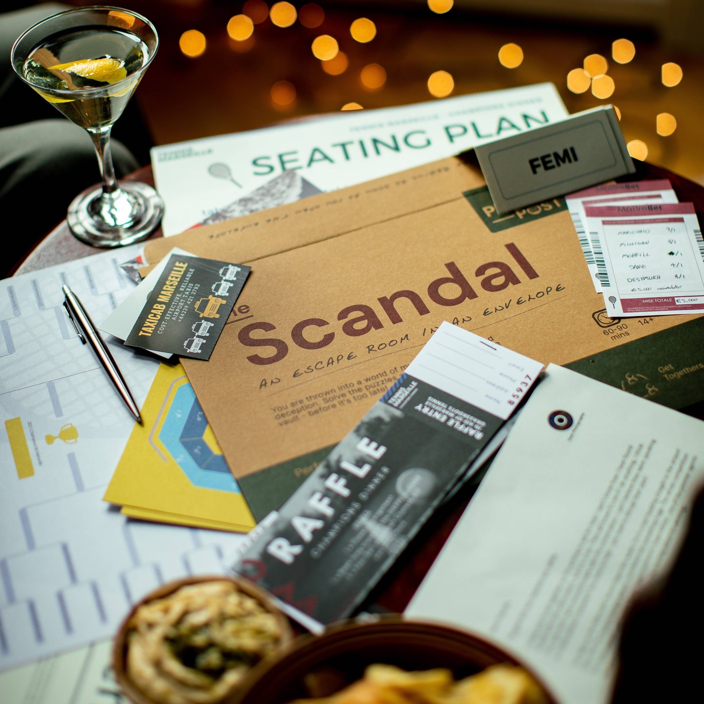 Escape Room in An Envelope: Dinner Party Board Game