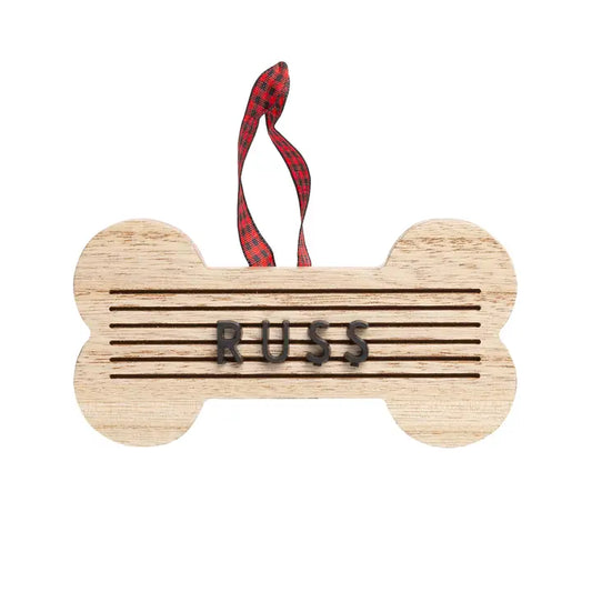 Wooden Bone Letterboard Ornament